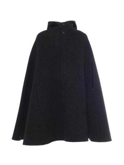 WOOL CAPE WITH HOOD AND POCKETS FABIANA FILIPPI | CTD214F274825 NERO